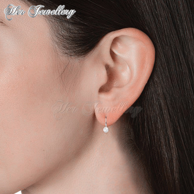 Swarovski Crystals Pearlie Hook Earringsâ€ - Her Jewellery