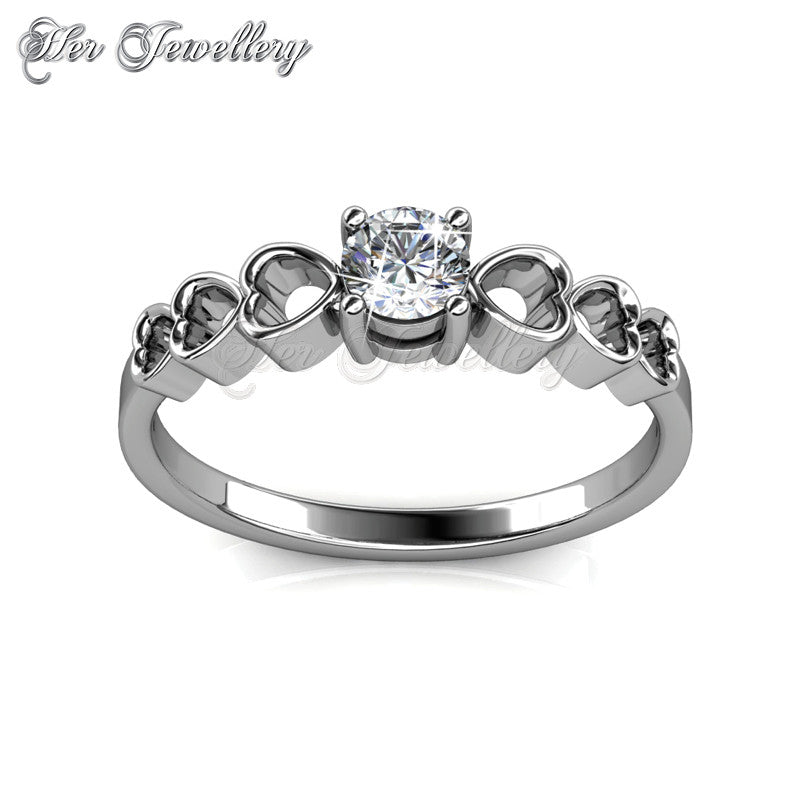 Swarovski Crystals Sweet Love Ring - Her Jewellery