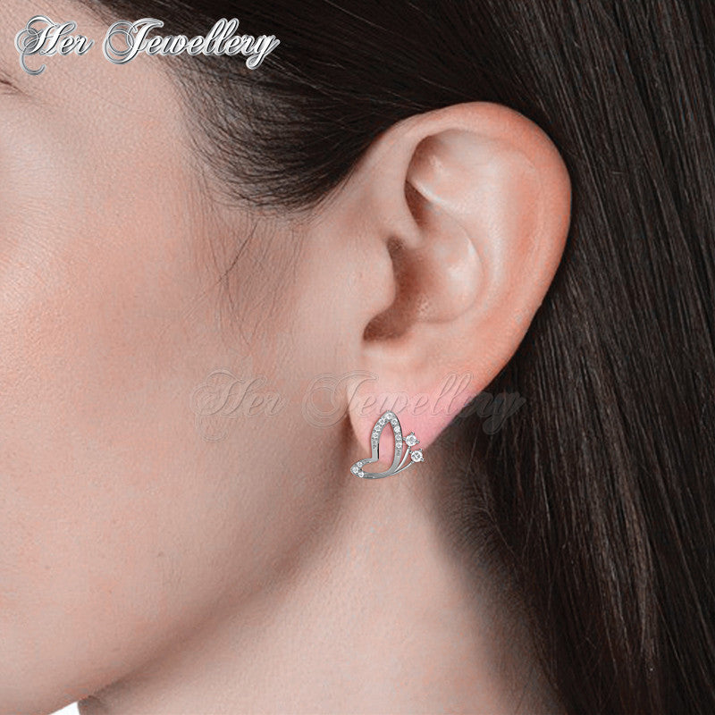 Swarovski Crystals Butterfly Wings Earrings - Her Jewellery