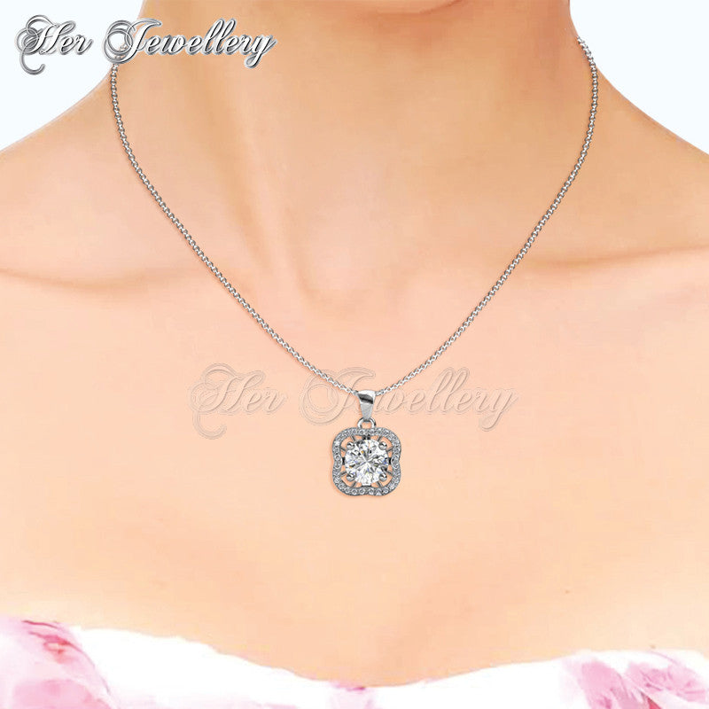 Swarovski Crystals Royal Clover Pendant - Her Jewellery