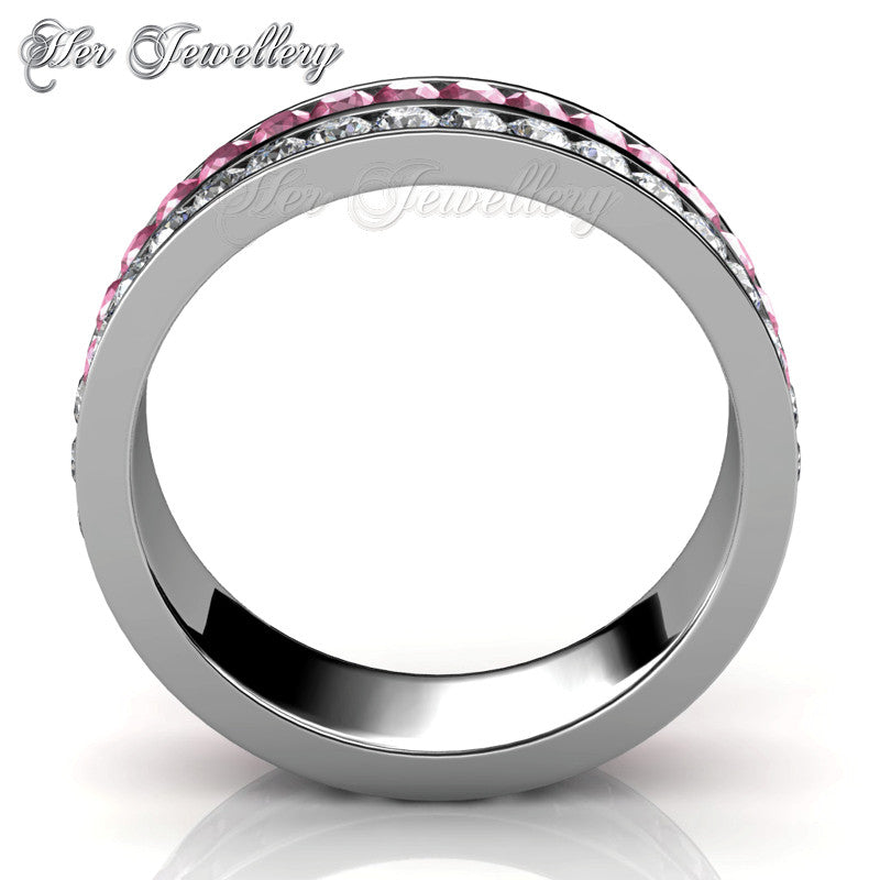 Swarovski Crystals Duo Stainless Ring - Her Jewellery