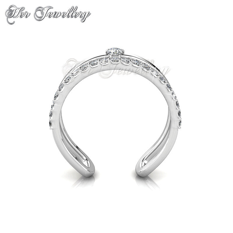 Swarovski Crystals Stylish Ring - Her Jewellery