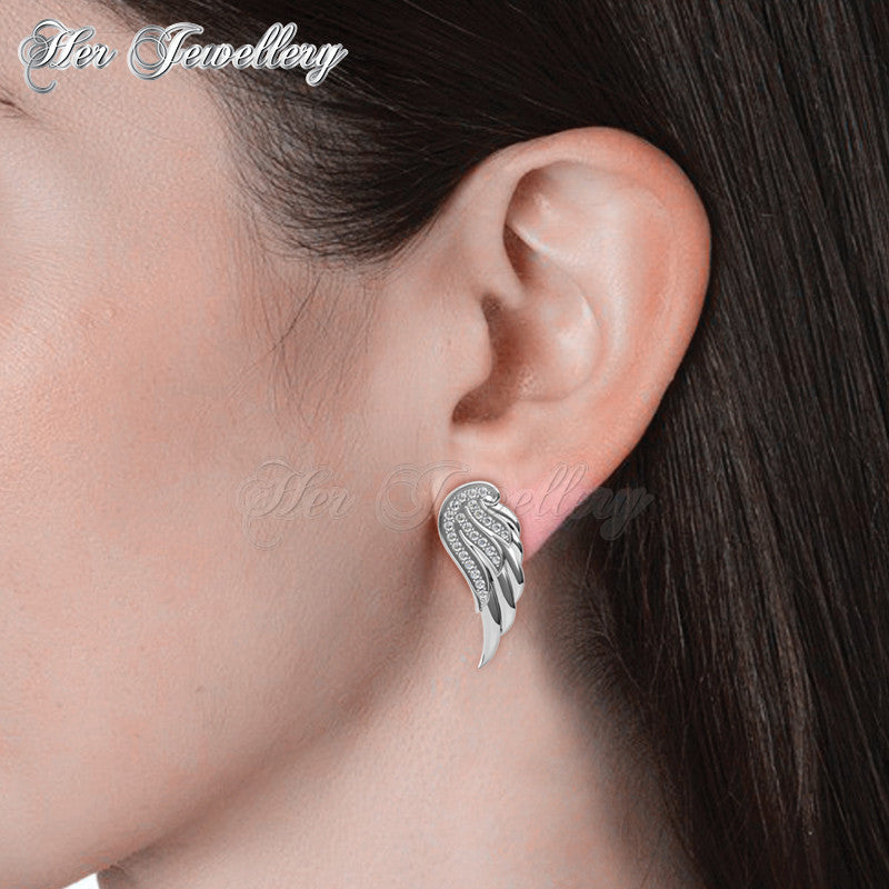 Swarovski Crystals Angel Wing Earrings - Her Jewellery