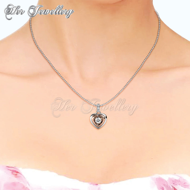 Swarovski Crystals Magic Heart Duo Pendant - Her Jewellery