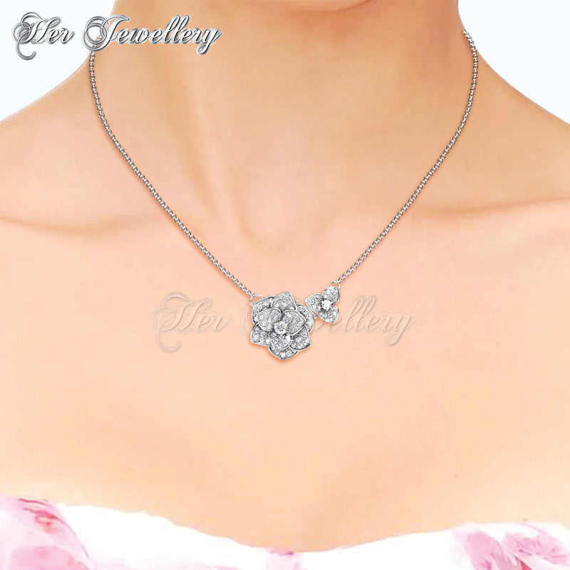 Swarovski Crystals Sweet Rosy Pendant - Her Jewellery