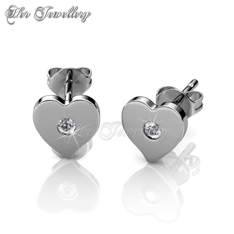 Swarovski Crystals Double Love Earrings - Her Jewellery