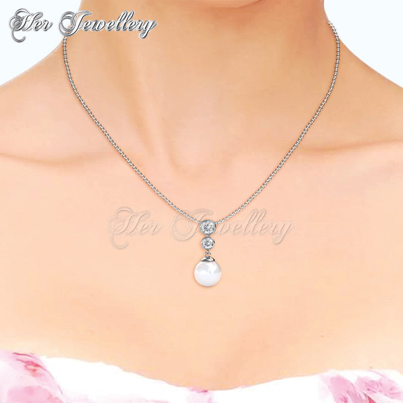 Swarovski Crystals Bubbly Pearl Pendant - Her Jewellery