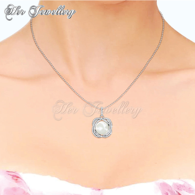 Swarovski Crystals Majestic Pearl Pendant - Her Jewellery