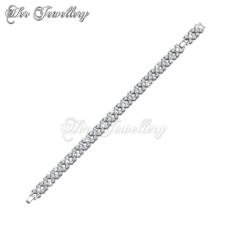 Swarovski Crystals Flowery Bracelet - Her Jewellery