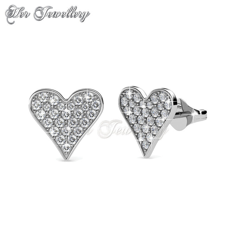 Swarovski Crystals Queen of Hearts Earrings Set - Her Jewellery