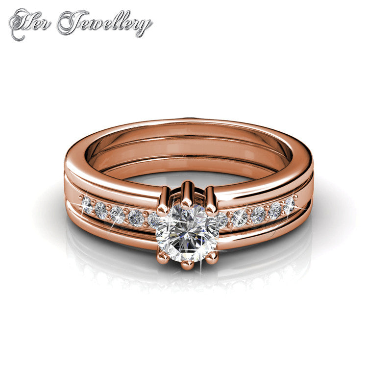 Swarovski Crystals Double Ring (3 Styled) - Her Jewellery