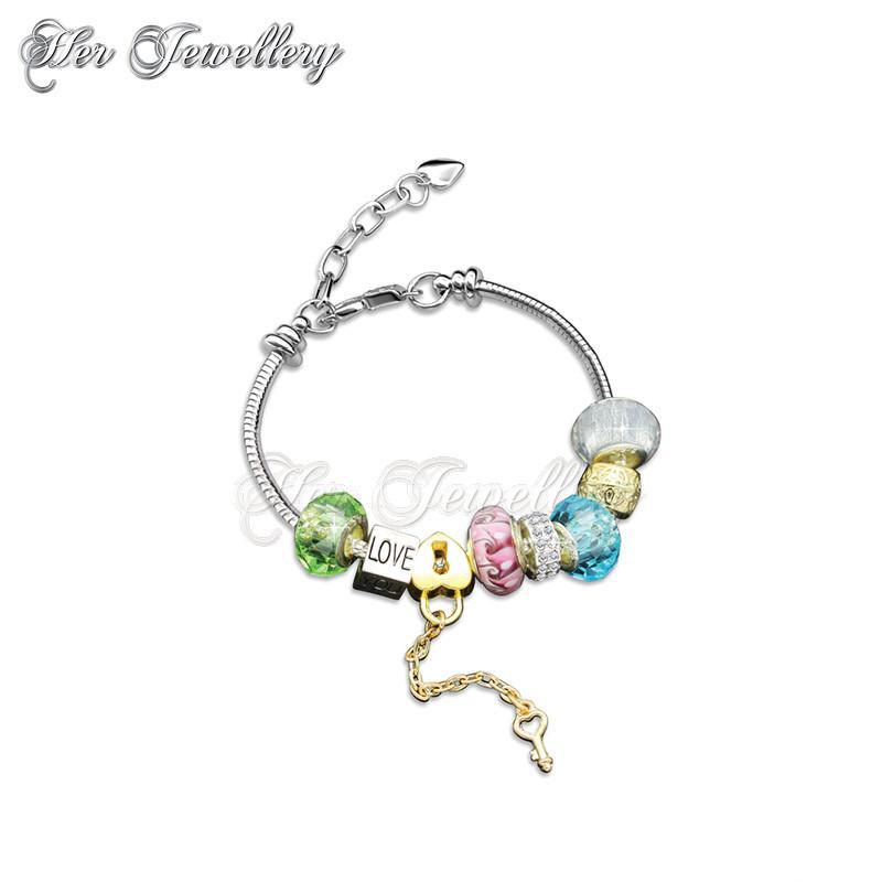 Swarovski Crystals Colorful Charm Bracelet - Her Jewellery