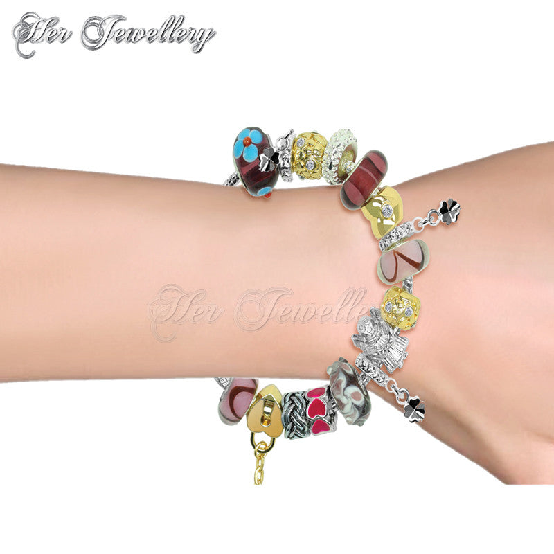 Swarovski Crystals Roman Charm Bracelet - Her Jewellery