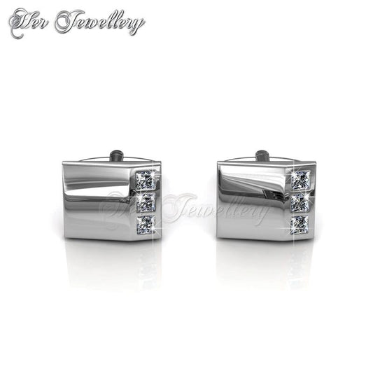 Swarovski Crystals Cufflinks (Mr Glossy 2) - Her Jewellery