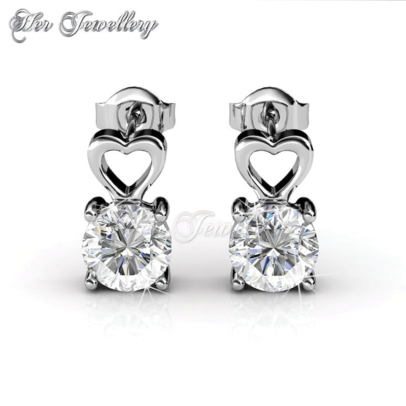 Swarovski Crystals Sweet Love Earrings - Her Jewellery