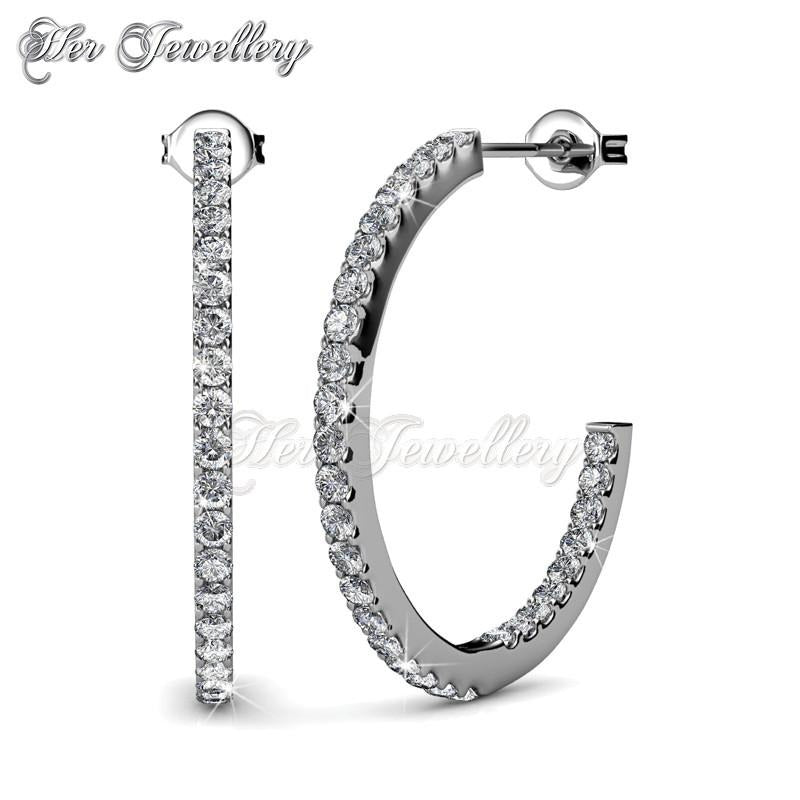 Swarovski Crystals Simply Hoop Earringsâ€ - Her Jewellery