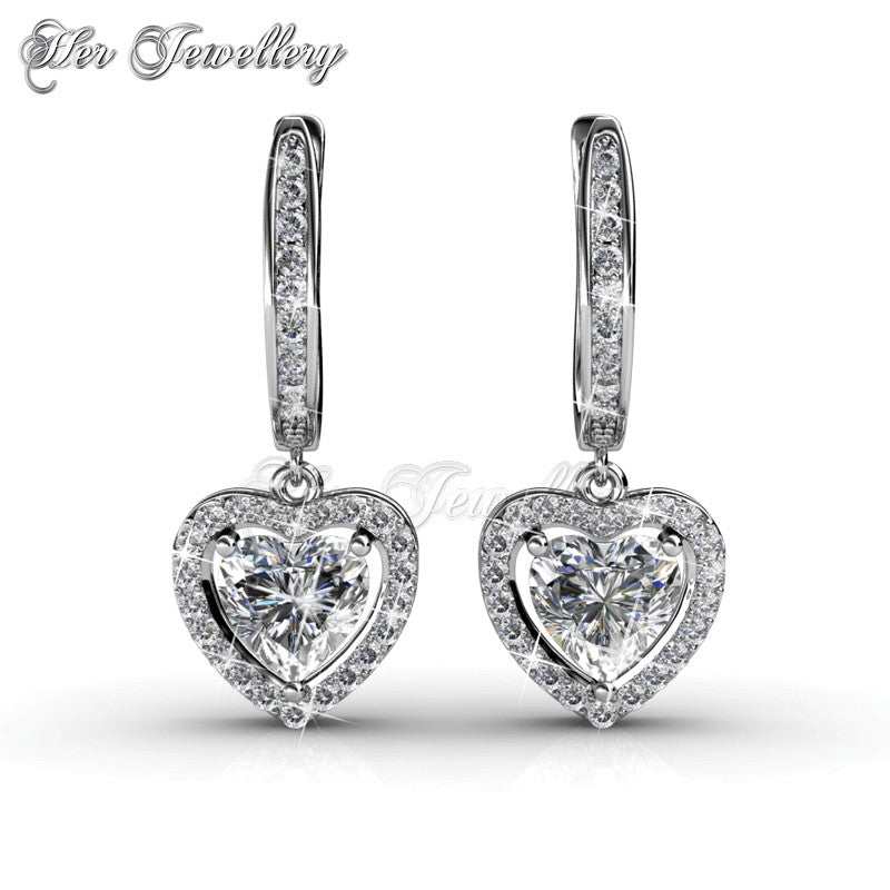 Swarovski Crystals Only Love Earrings - Her Jewellery