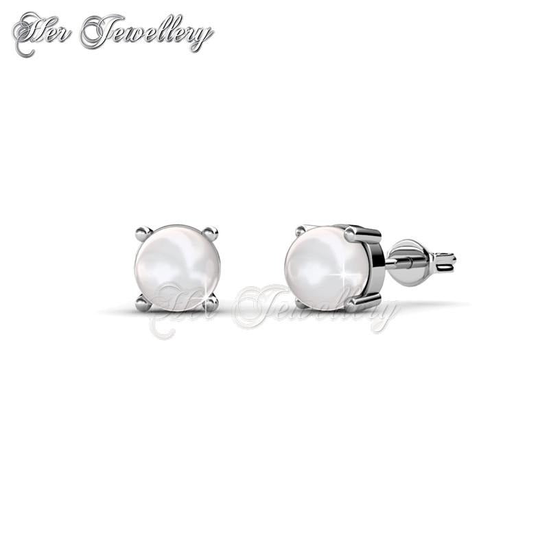Swarovski Crystals Sweet Pearl Earrings - Her Jewellery