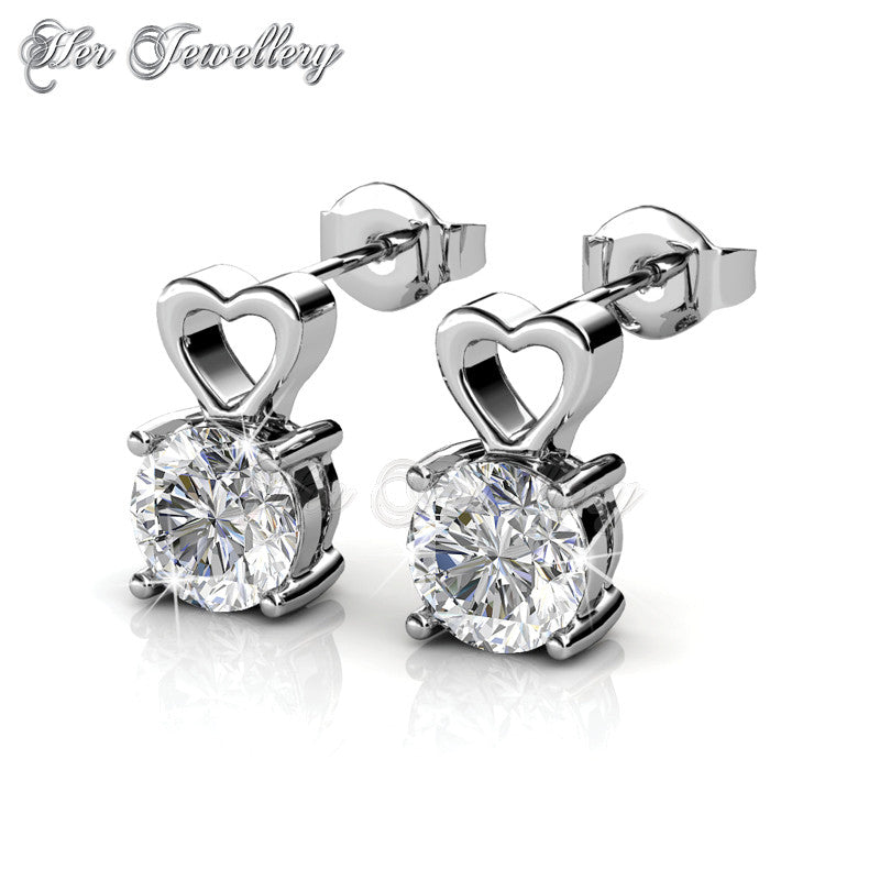 Swarovski Crystals Sweet Love Earrings - Her Jewellery