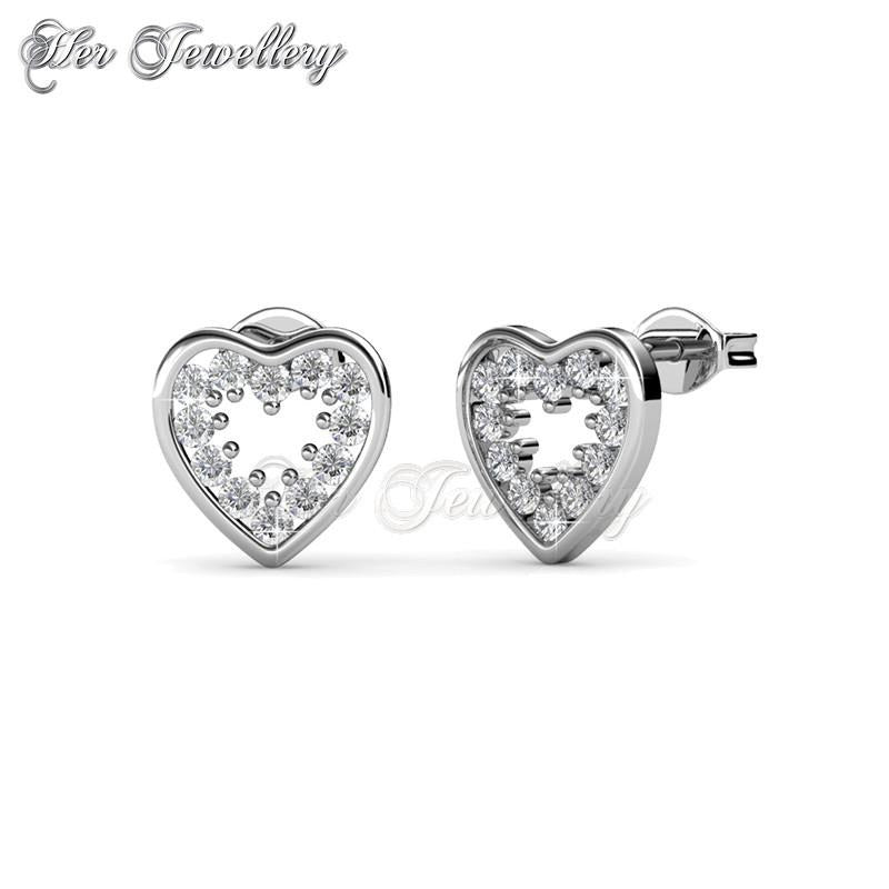 Swarovski Crystals Oh Love Earrings - Her Jewellery