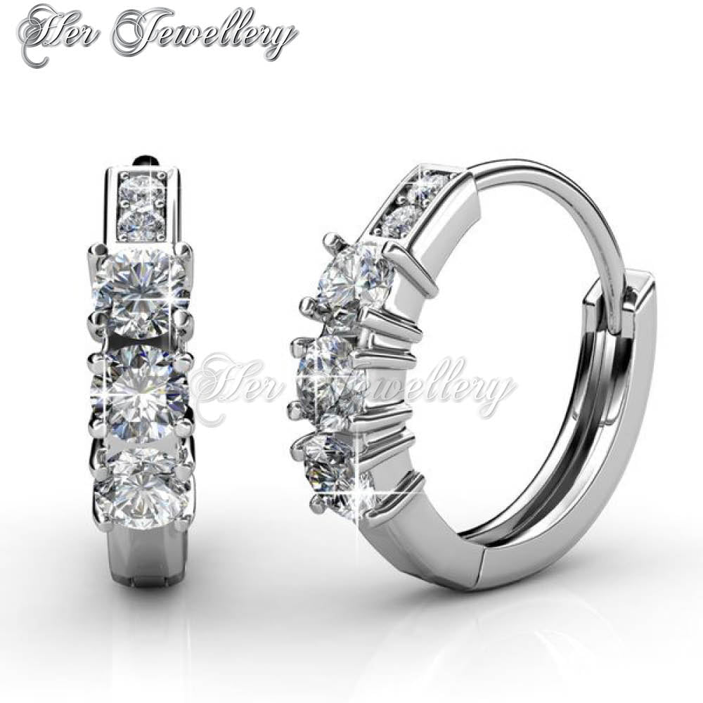 Swarovski Crystals Journey Ring Earrings - Her Jewellery