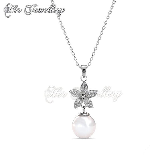 Swarovski Crystals Bloom Pearl Pendant - Her Jewellery