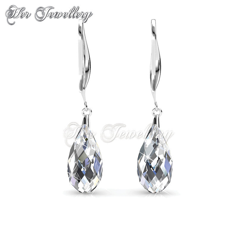 Swarovski Crystals Droplet Hook Earringsâ€ - Her Jewellery