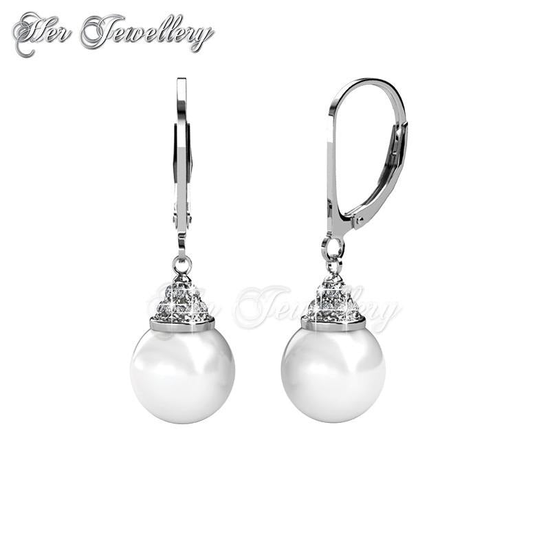 Swarovski Crystals Happy Pearl Earrings - Her Jewellery