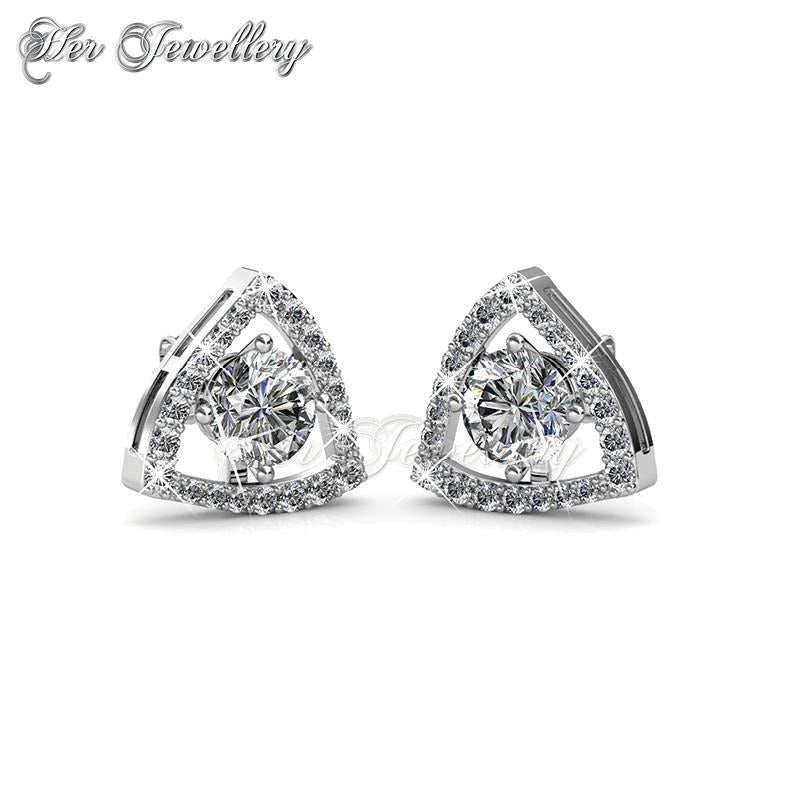 Swarovski Crystals Tri-Styled Earrings - Her Jewellery