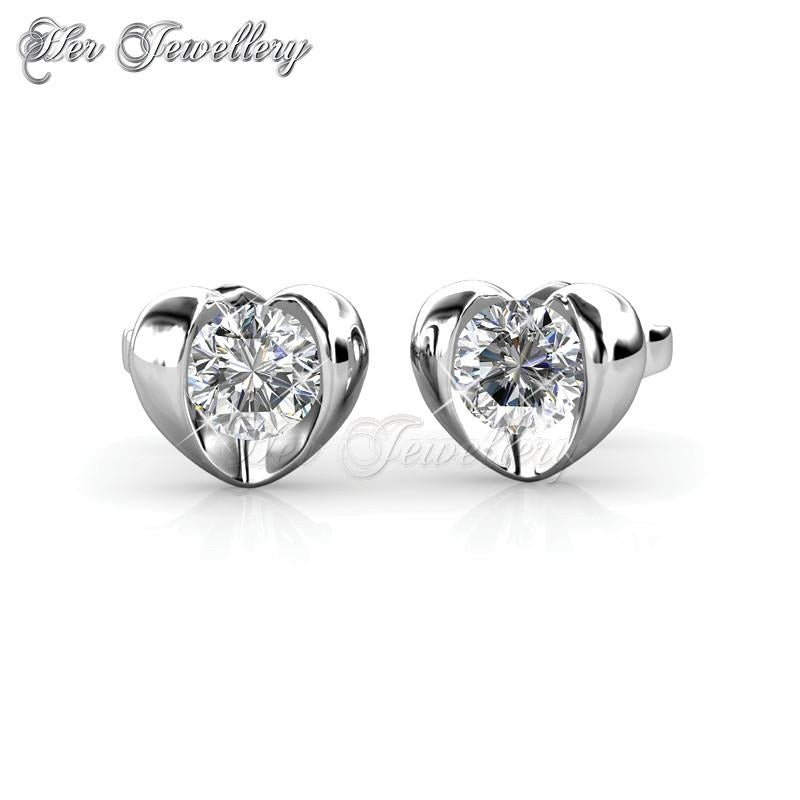 Swarovski Crystals Simply Love Earrings - Her Jewellery
