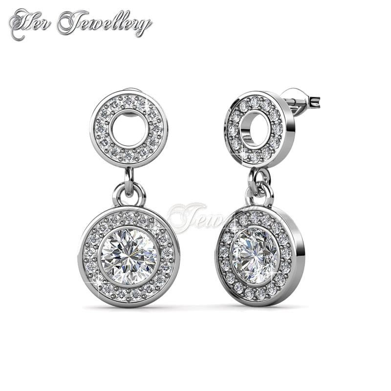 Swarovski Crystals Oro Dangling Earrings - Her Jewellery