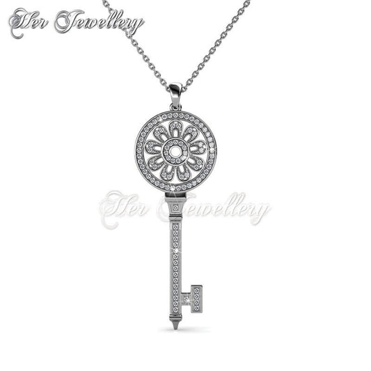 Swarovski Crystals Le Key Pendant - Her Jewellery