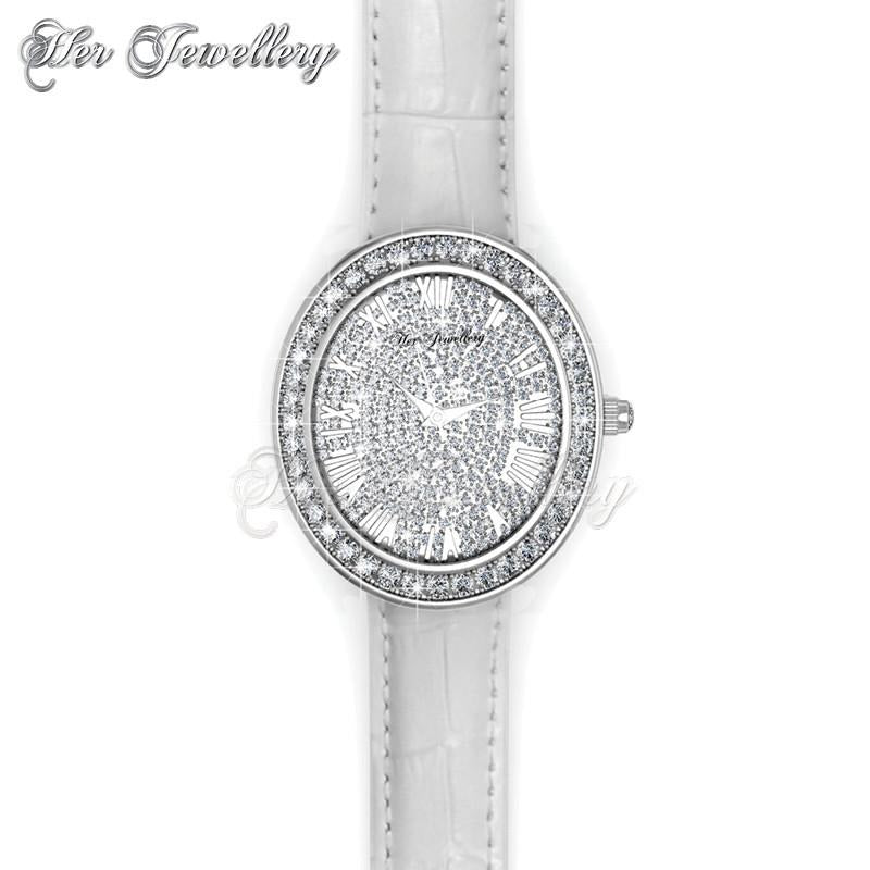 Swarovski Crystals Glamour Leather Watchâ€ - Her Jewellery