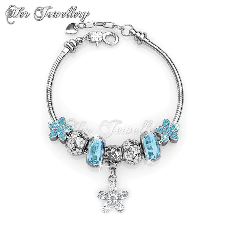 Gift fashion rose flower charm bracelet ladies girl bracelet