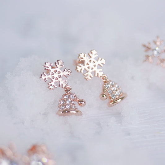 Snowy Santa Earrings